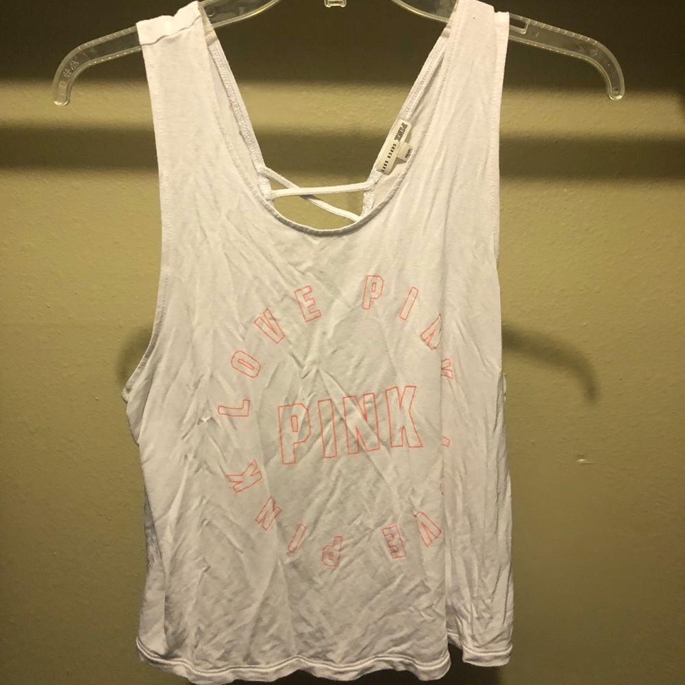 PINK white tee